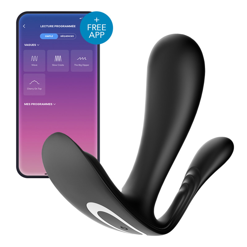 Satisfyer Stimulateur connecté Top Secret+ Satisfyer 9 x 3cm Noir